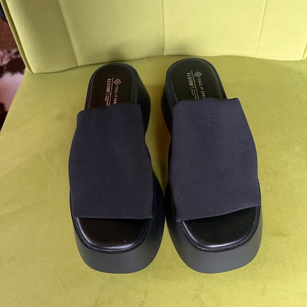 Call It Spring Black Platform Shoes